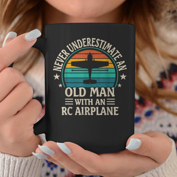 Never Underestimate An Old Man With An Rc Airplane Coffee Mug Funny Gifts