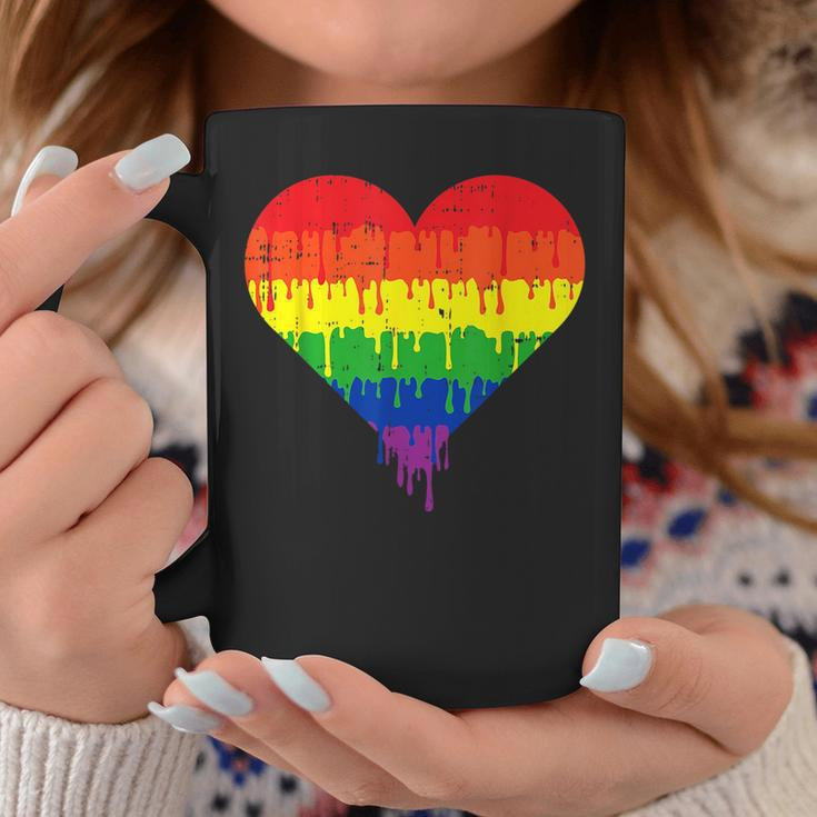 Gay Heart Pride Rainbow Flag Lgbtq Inspirational Lgbt Gift Coffee Mug Unique Gifts