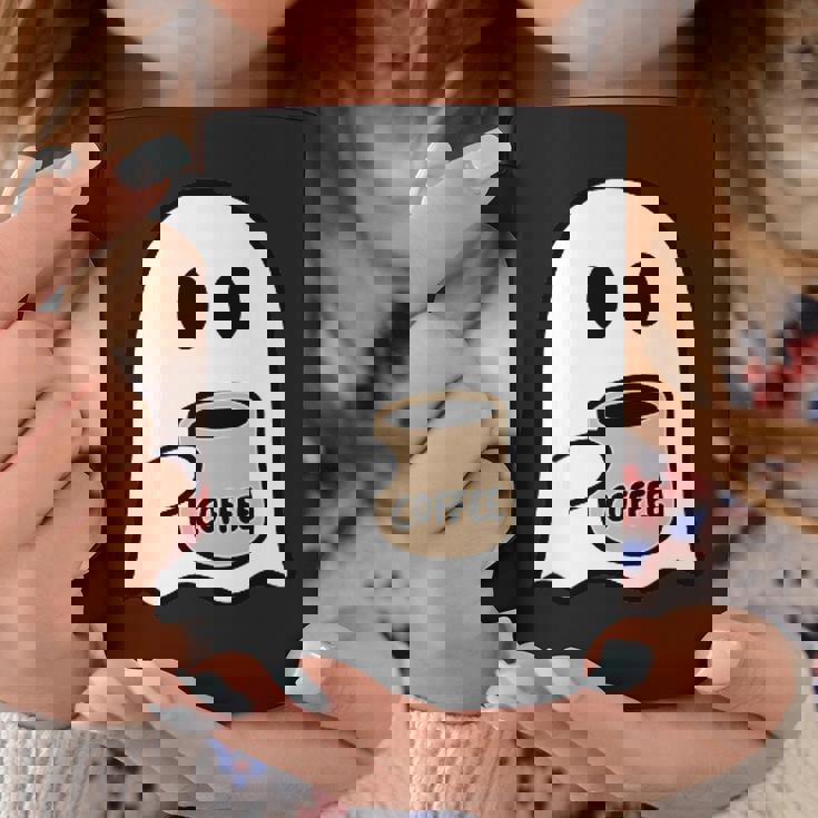 Ghost Drinking Coffee Funny Halloween Costume Coffee Lover Coffee Mug Personalized Gifts