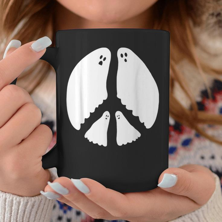 Ghost Peace Sign Coffee Mug Unique Gifts