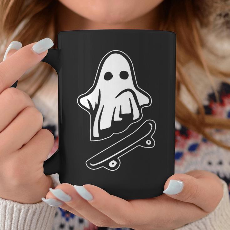 Ghost Skateboarding Halloween Costume Ghoul Spirit Coffee Mug Unique Gifts