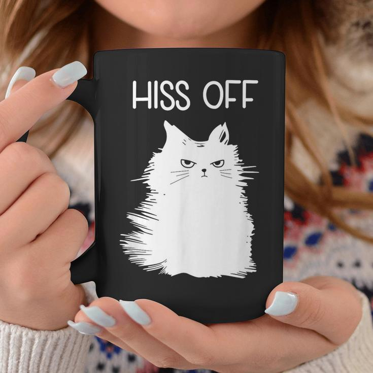Gifts For Cat Lovers - Women Men Funny Meow Cat Hiss Off Coffee Mug Unique Gifts
