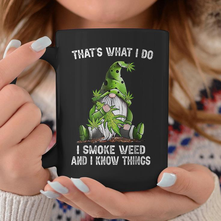 Gnome Thats What I Do I Smoke Weed And I Know Things 2023 Coffee Mug Unique Gifts