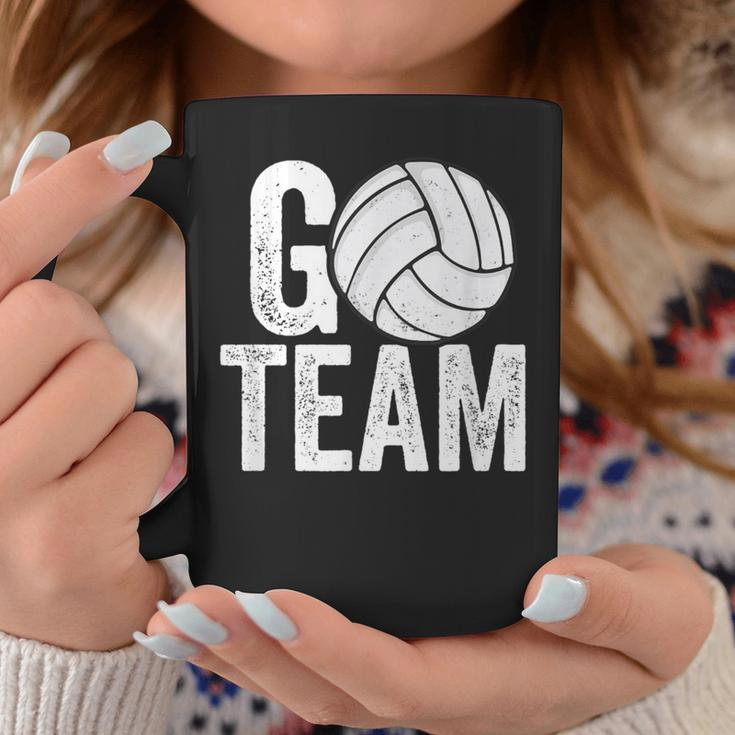 Go Team Volleyball Player Team Coach Mom Dad Family Coffee Mug Unique Gifts
