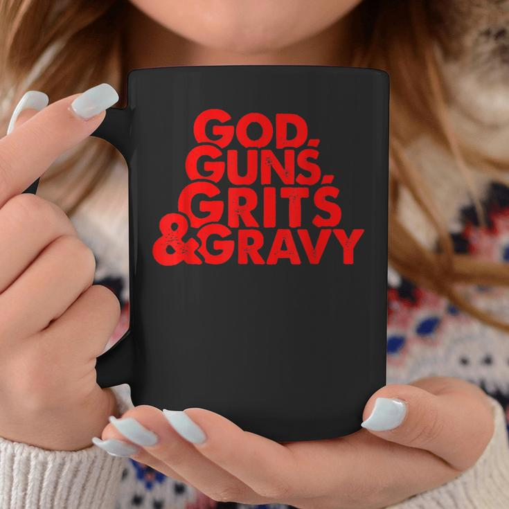 God Guns Grits & Gravy Sweet Southern Style Coffee Mug Unique Gifts