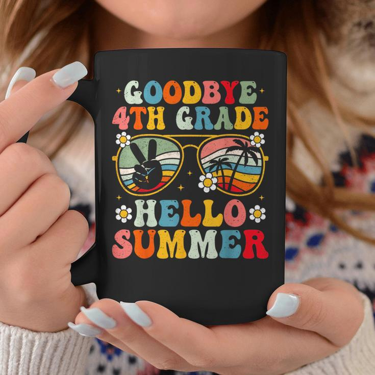 Goodbye 4Th Grade Hello Summer Groovy Fourth Grade Graduate Coffee Mug Unique Gifts
