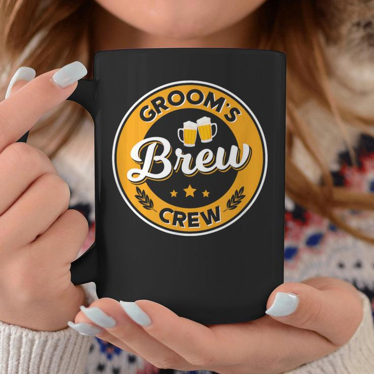 Groom's Brew CrewStag Party Beer Groomsmen Apparel Coffee Mug Unique Gifts