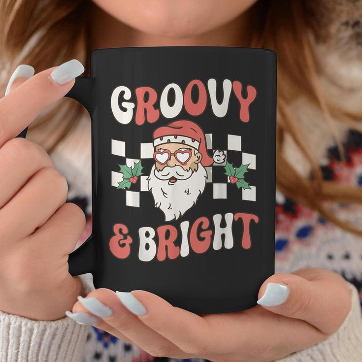 Groovy And Bright Christmas Santa Outfit 80S Retro Groovy Coffee Mug Funny Gifts