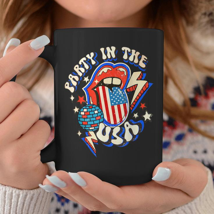 Groovy Disco Funny Party In The Us July 4Th Usa Patriotic Coffee Mug Unique Gifts