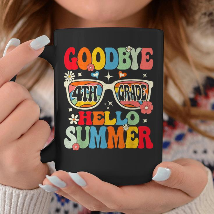 Groovy Goodbye 4Th Grade Graduation Hello Summer Kids Coffee Mug Unique Gifts