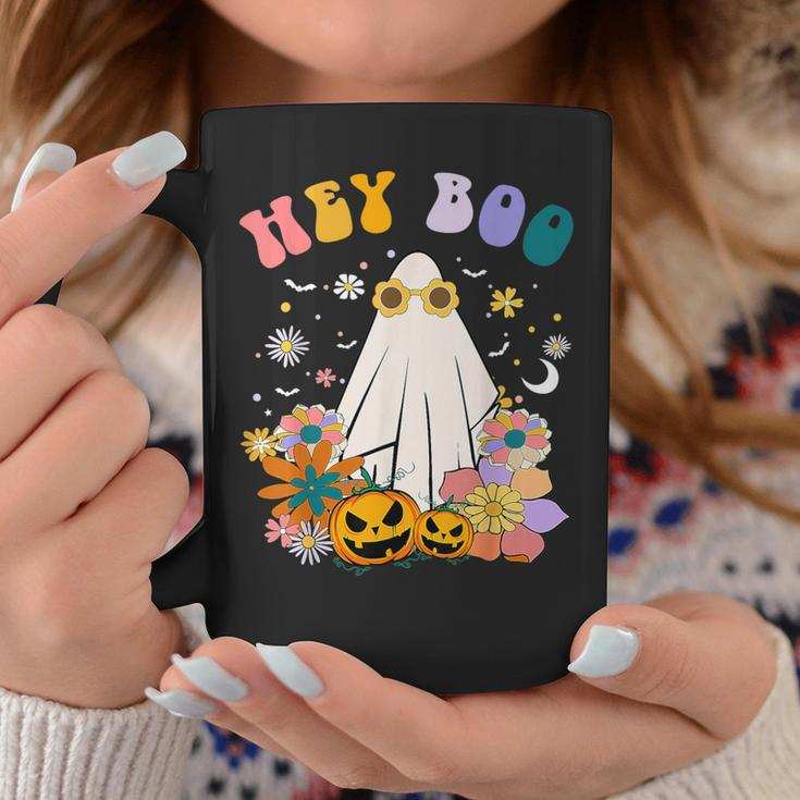 Groovy Hey Boo Cute Ghost Pumpkin Halloween Girls Coffee Mug Unique Gifts