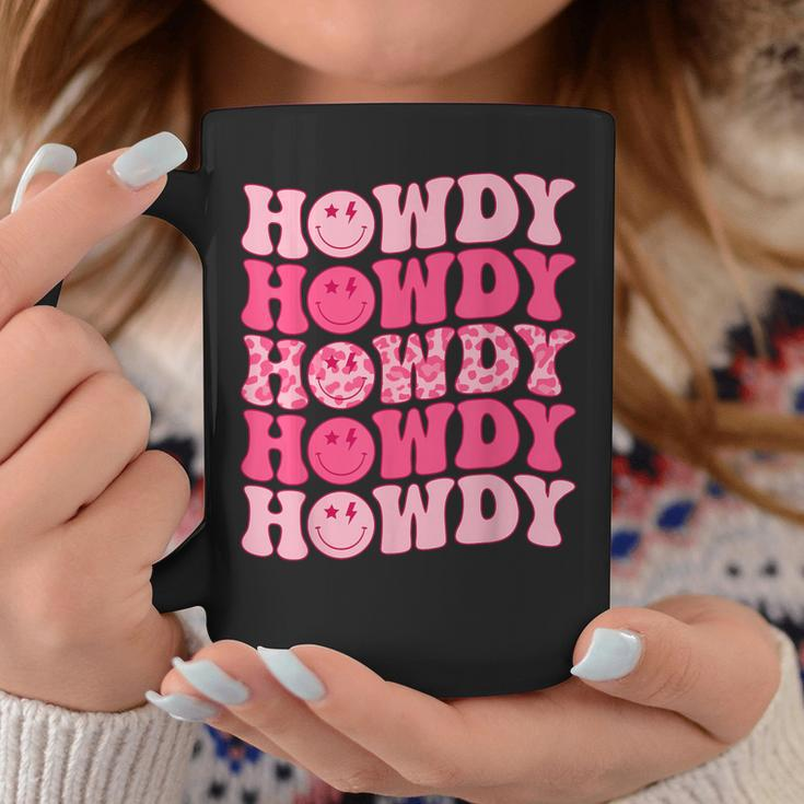 Groovy Howdy Western Girl Country Rodeo Pink Cowgirl Retro Coffee Mug Unique Gifts