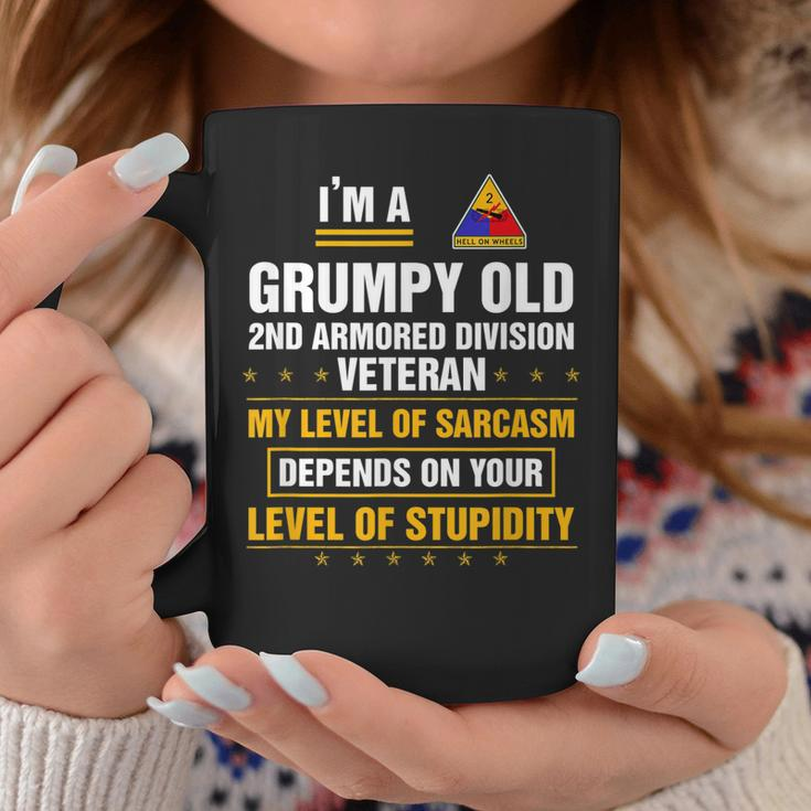 Grumpy Old 2Nd Armored Division Veteran Funny Veterans Day Coffee Mug Unique Gifts