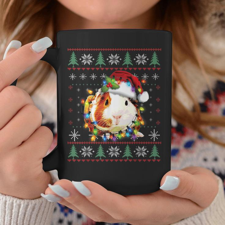 Guinea Pig Christmas Fairy Lights Santa Ugly Sweater Pajamas Coffee Mug Funny Gifts
