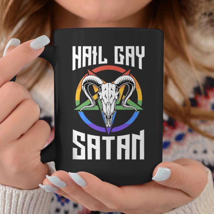 Hail Gay Satan Lgbtq Pride Satanist Pentagram Coffee Mug Unique Gifts