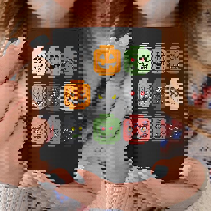 Halloween Building Brick Head Pumpkin Ghost Zombie Friends Coffee Mug Personalized Gifts