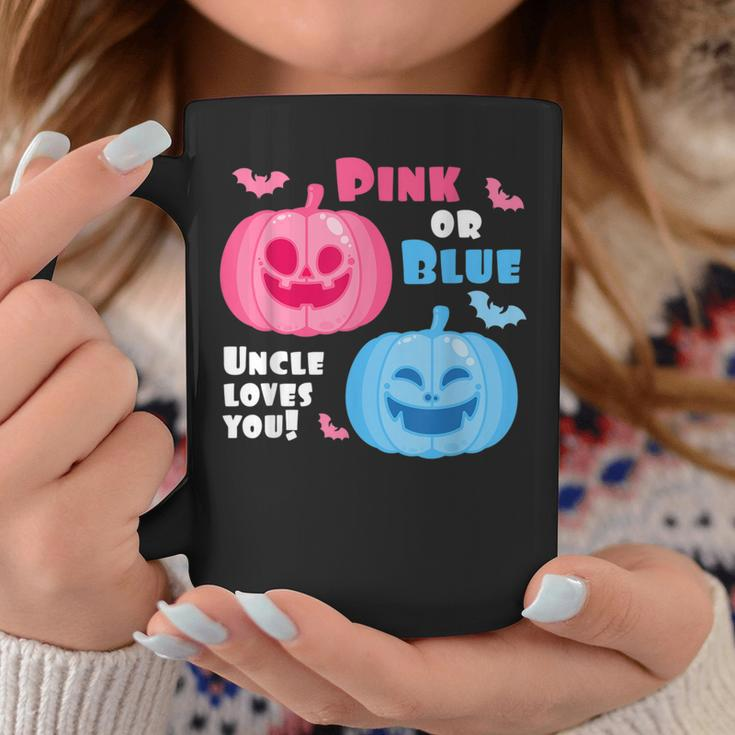 Halloween Gender Reveal Uncle Loves You Fall Theme For Uncle Coffee Mug Unique Gifts
