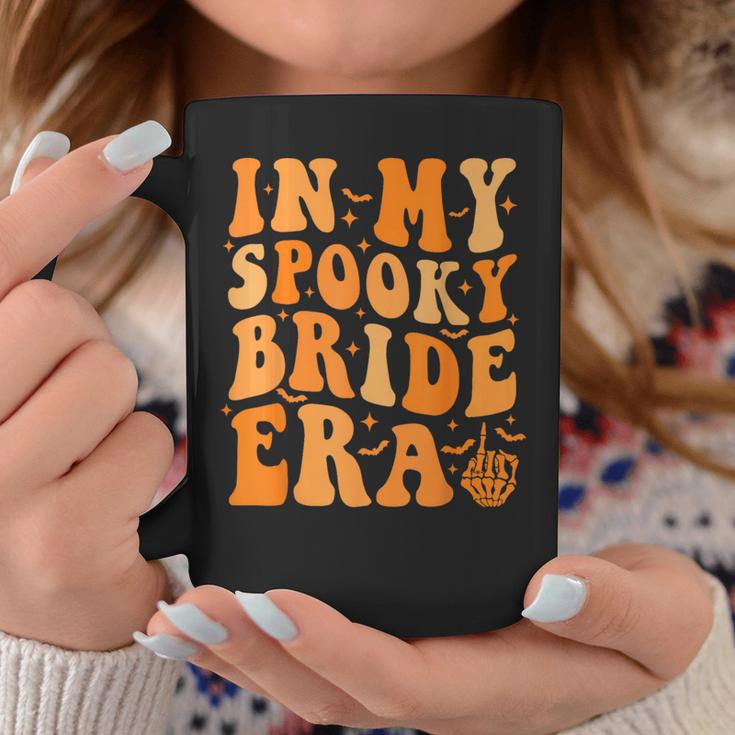 Halloween In My Spooky Bride Era Groovy Wedding Bachelorette Coffee Mug Unique Gifts