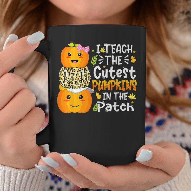 Halloween I Teach Cutest Pumpkins In Patch Teacher Fall Coffee Mug Unique Gifts