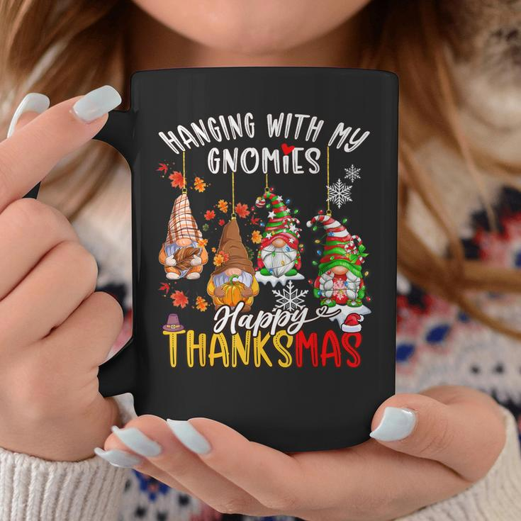 Hanging With My Gnomies Happy Thanksmas Thanksgiving Xmas Coffee Mug Personalized Gifts