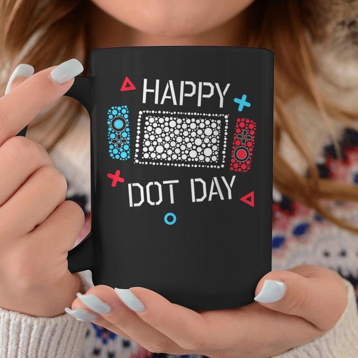 Happy Dot Day Gamers Boy Game Controller Colourful Polka Dot Coffee Mug Unique Gifts
