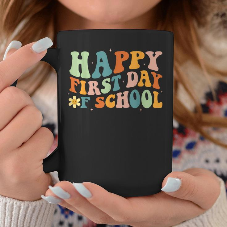 Happy First Day Of School Groovy Back To School Teacher Coffee Mug Funny Gifts