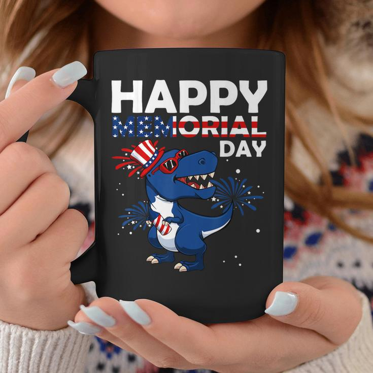 Happy Memorial Day 4Th Of July Dinosaur American Flag Hat Coffee Mug Unique Gifts