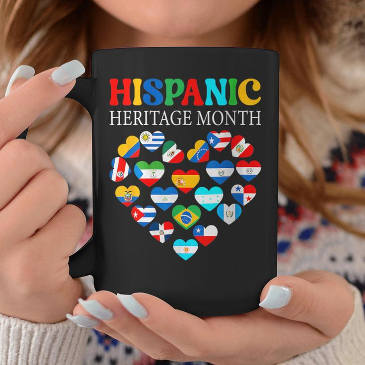 Happy National Hispanic Heritage Month All Countries Heart Coffee Mug Funny Gifts