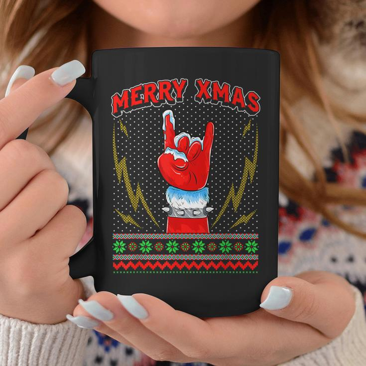 Heavy Metal And Rock Ugly Christmas Sweater Coffee Mug Unique Gifts