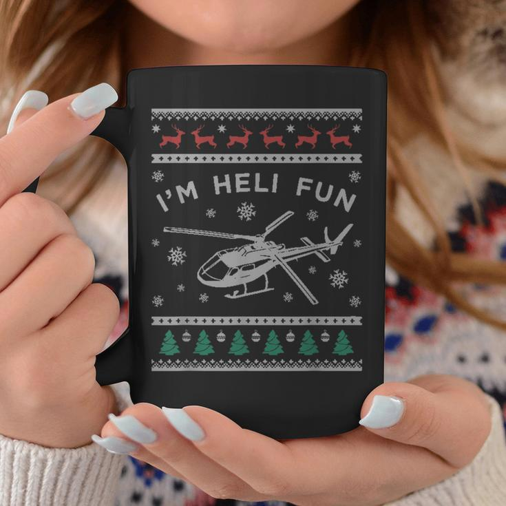 Helicopter Ugly Christmas Sweater Heli Pilot Coffee Mug Unique Gifts