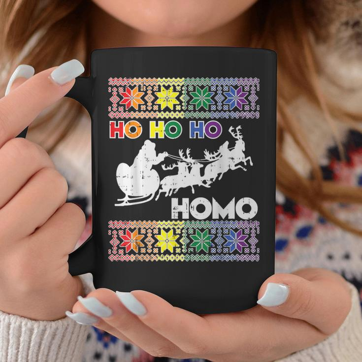 Ho Ho Homo Gay Ugly Xmas Sweater Lgbt Christmas Coffee Mug Unique Gifts