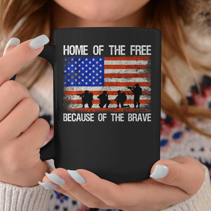 Home Of The Free Because Of The Brave Veteran American Flag Coffee Mug Unique Gifts