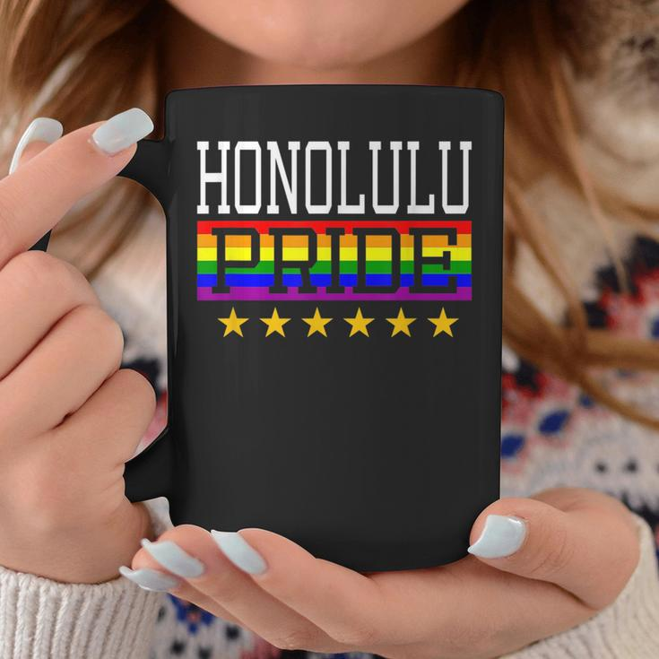 Honolulu Pride Gay Lesbian Queer Lgbt Rainbow Flag Hawaii Coffee Mug Unique Gifts