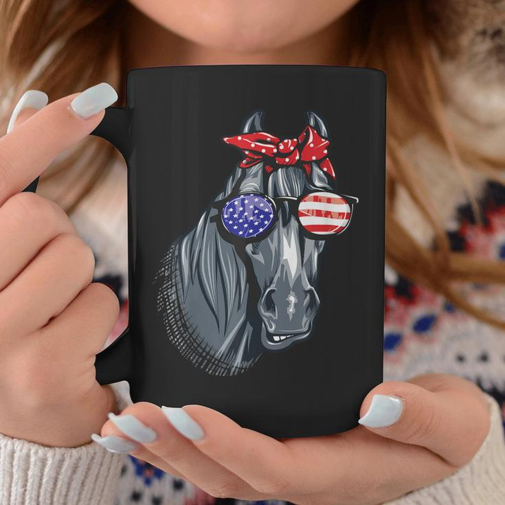 Horse 4Th Of July Horse Graphic American Flag Coffee Mug Unique Gifts