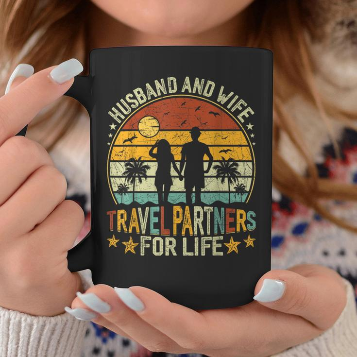 Husband And Wife Travel Partners For Life Beach Traveling Coffee Mug Funny Gifts