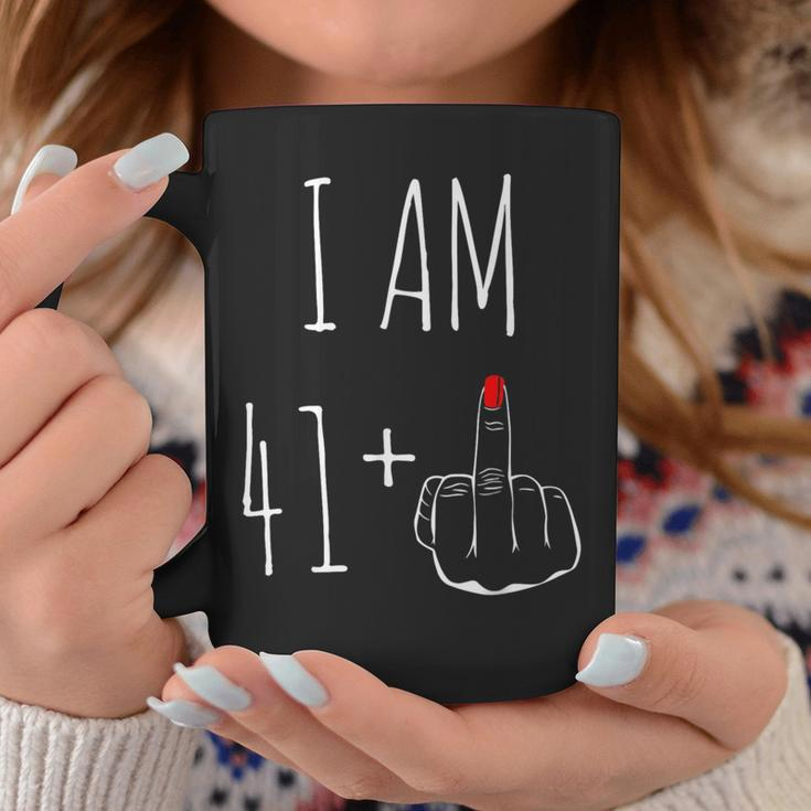 I Am 41 Plus 1 Middle Finger For A 42Th Birthday Funny Birthday Gifts  Coffee Mug