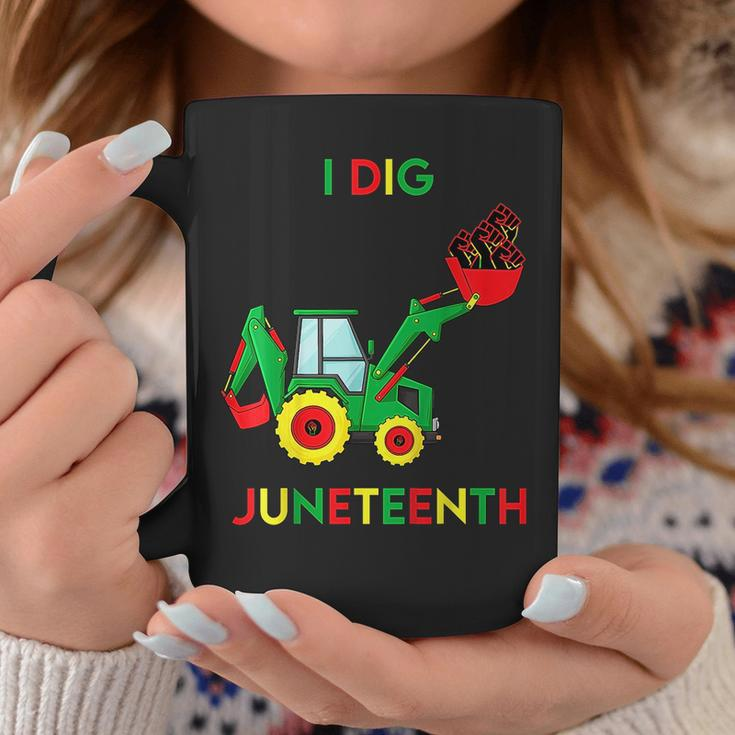 I Dig Junenth Fists Tractor Funny Toddler Boys Coffee Mug Unique Gifts