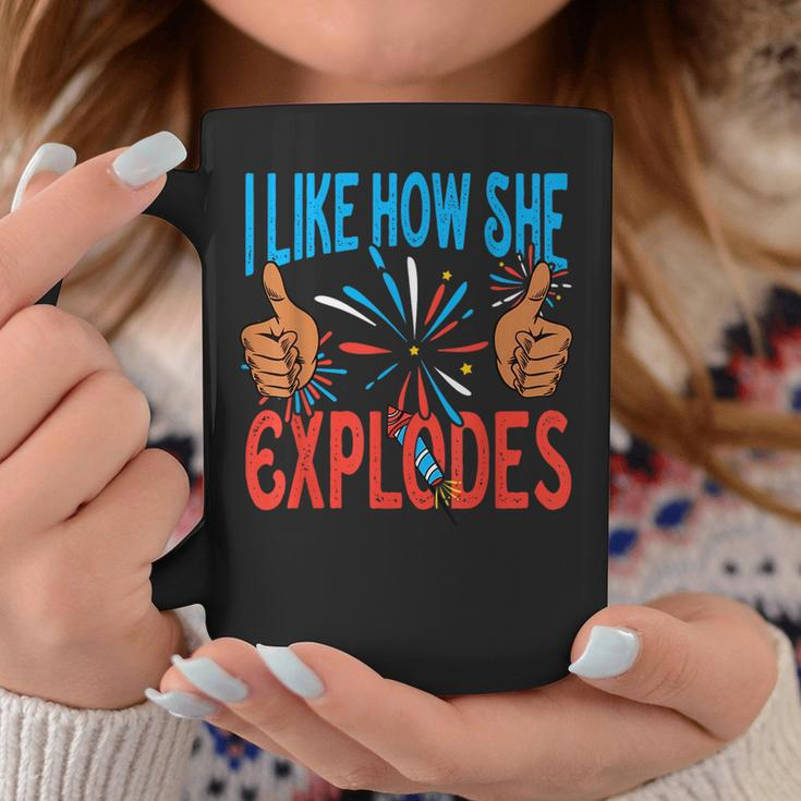 I Like How He Bangs Fireworks Funny 4Th Of July Couple Coffee Mug Personalized Gifts