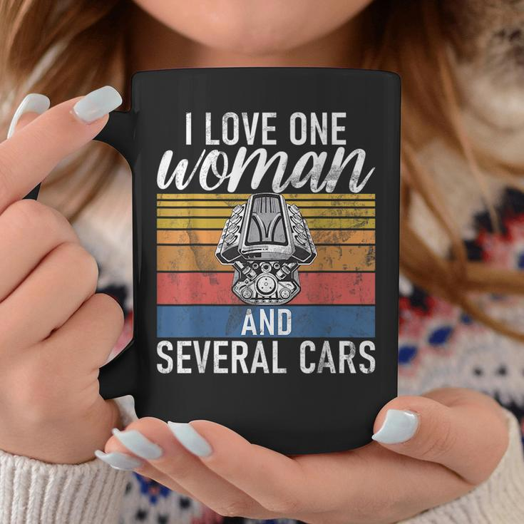 I Love One Woman And Several Cars Muscle Car Cars Funny Gifts Coffee Mug Unique Gifts