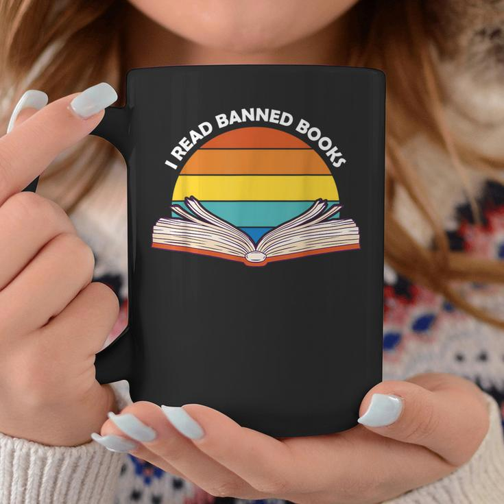 I Read Banned Books Reading Teach Literature Lovers Retro Reading Funny Designs Funny Gifts Coffee Mug Unique Gifts
