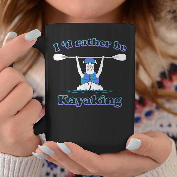 Id Rather Be Kayaking With Dog Funny Dog Kayak Graphic Coffee Mug Unique Gifts