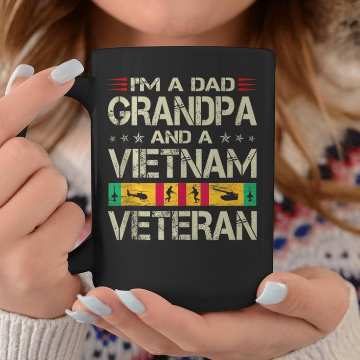 Im A Dad Grandpa And Vietnam Veteran Fathers Day Retro Coffee Mug Funny Gifts