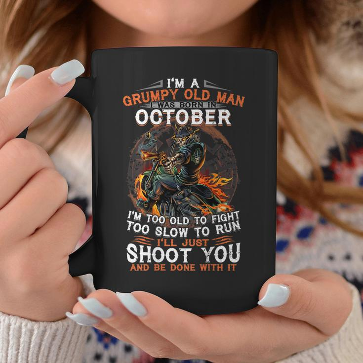 Im A Grumpy Old Man I Was Born In October Gift For Mens Coffee Mug Unique Gifts