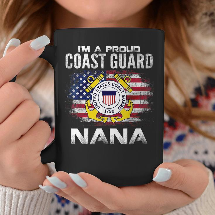 Im A Proud Coast Guard Nana With American Flag Gift Coffee Mug Unique Gifts