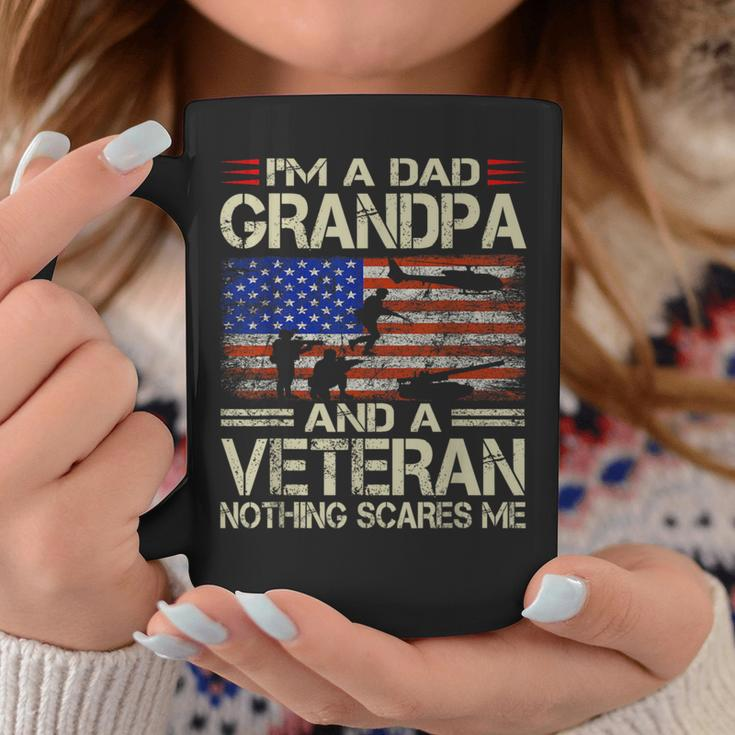 I'm A Dad Grandpa And Veteran Retro Papa Grandpa Coffee Mug Unique Gifts