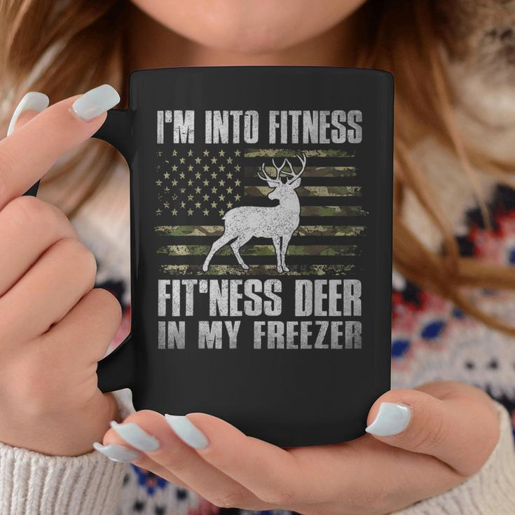 I'm Into Fitness Fit'ness Deer In My Freezer Hunting Hunter Coffee Mug Unique Gifts