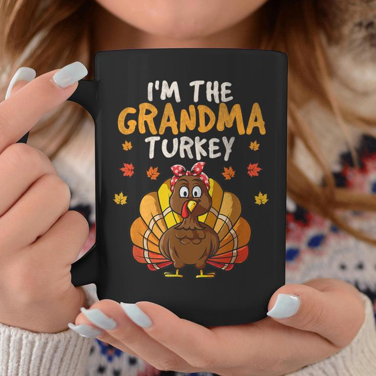I'm The Grandma Turkey Thanksgiving Family 2023 Autumn Fall Coffee Mug Personalized Gifts