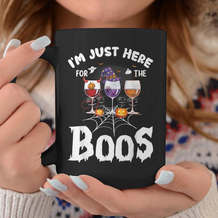 I'm Just Here For The Boos Wine Glasses Halloween Drinking Coffee Mug Unique Gifts