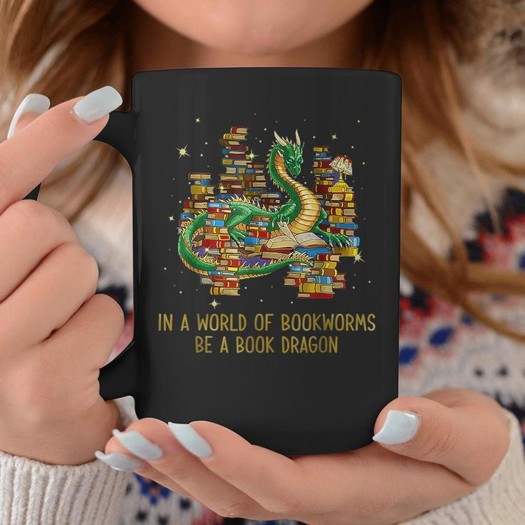 In A World Of Bookworms Be A Book Dragon Coffee Mug Unique Gifts
