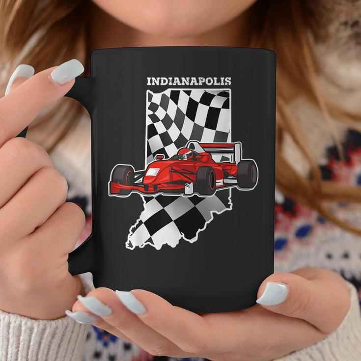 Indianapolis Indiana Race Checkered Flag Race Lovers Coffee Mug Unique Gifts